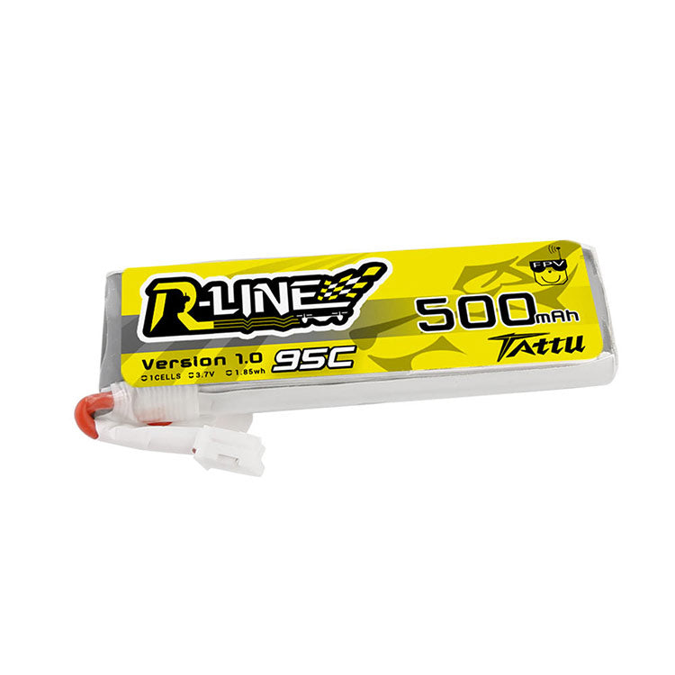 Tattu 500mAh 3.7V 95C 1S1P Lipo Battery Pack With JST-PHR Plug Tattu 500mAh 3.7V 95C 1S1P Lipo Battery Pack With JST-PHR Plug